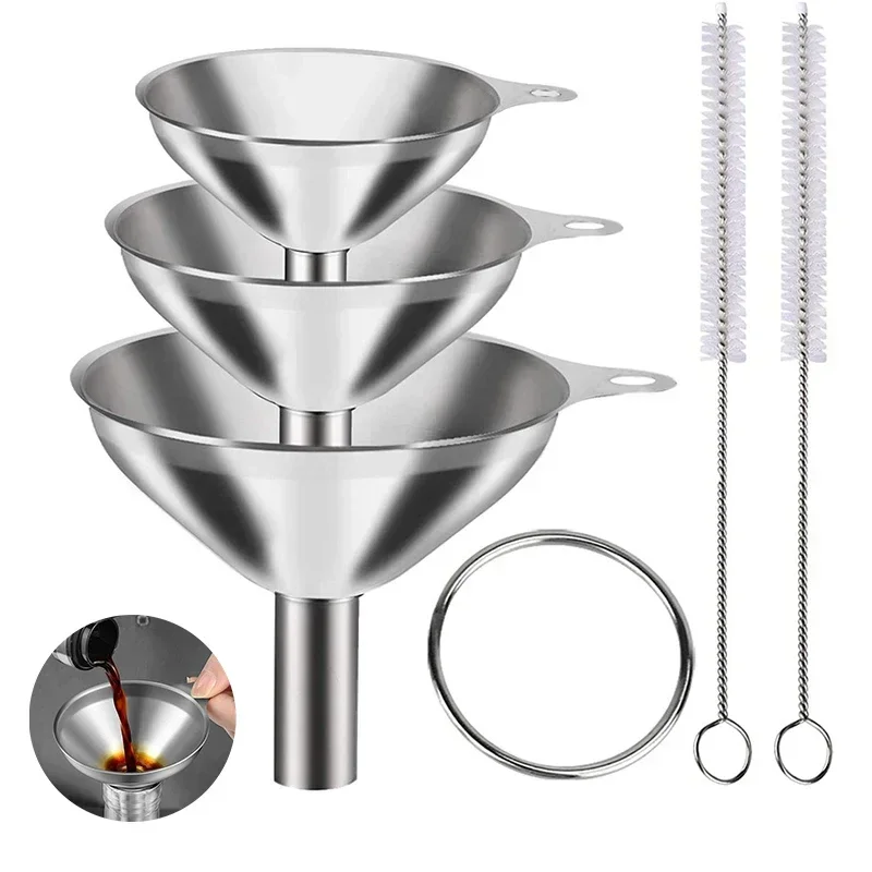 Kitchen Gadgets Latest - 3/5 stuks roestvrijstalen keukentrechters set food