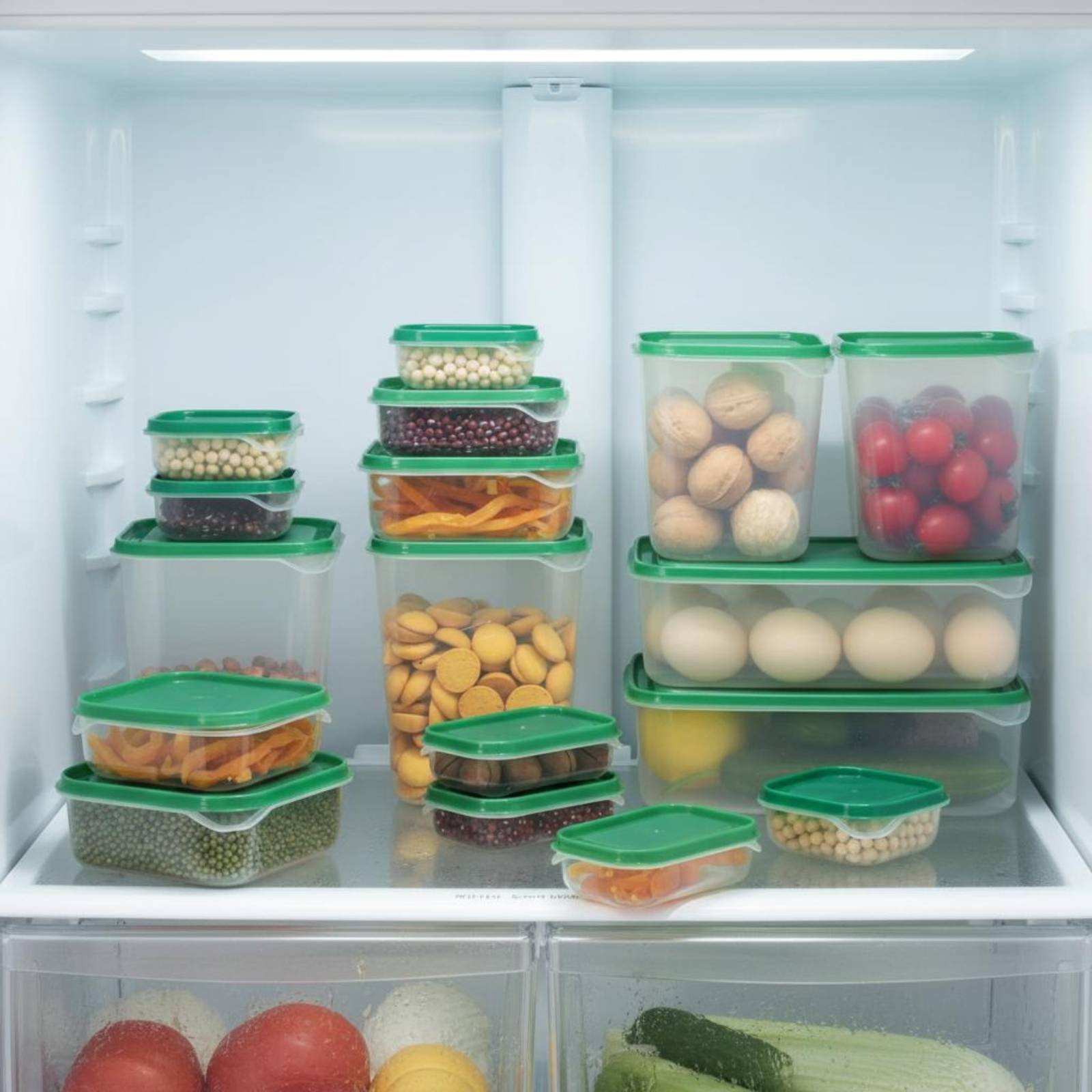 Food Storage Containers - 17-delige koelkast opbergbox set, lekvrije plastic