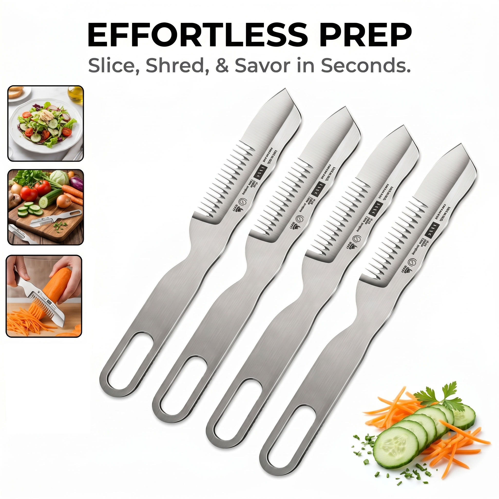 Kitchen Gadgets Vegetable Chopper - Nieuwe multifunctionele prei-snijder van roestvrij staal,