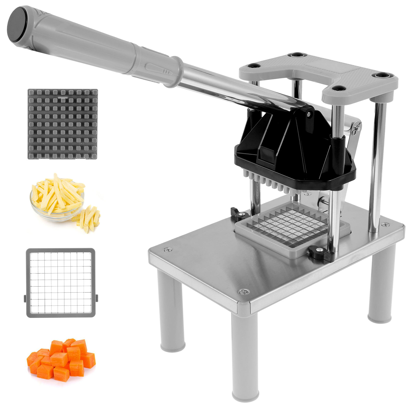Kitchen Gadgets Vegetable Chopper - Commerciële groentefruithakker Franse frituursnijder met 2