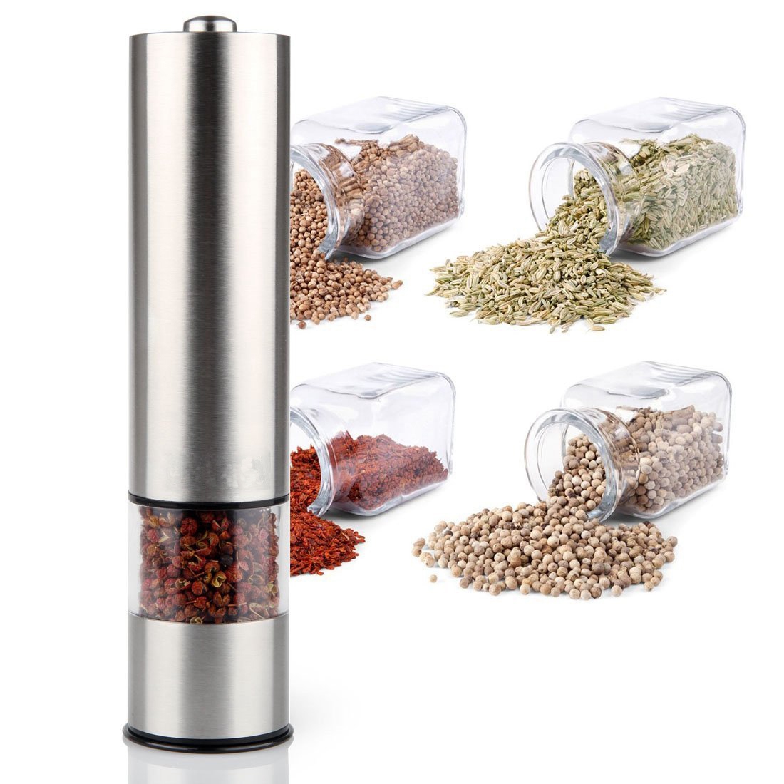 Kitchen Gadgets To Gift - A56T-Roestvrijstalen Elektrische Zout- en Pepermolen Automatische
