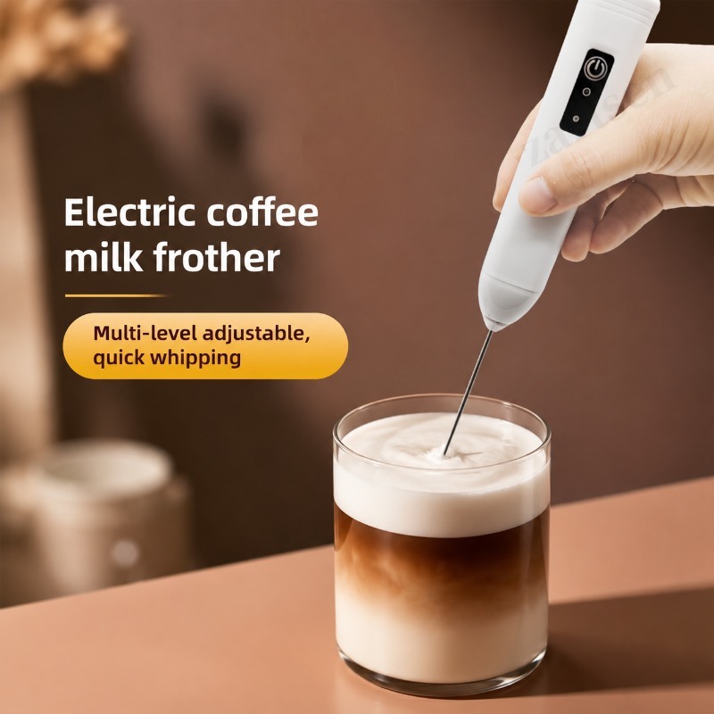 Kitchen Gadgets Electronic - Elektrische koffiemelkopschuimer, koffiecreamer, handmixer, eierklopper, opschuimer,