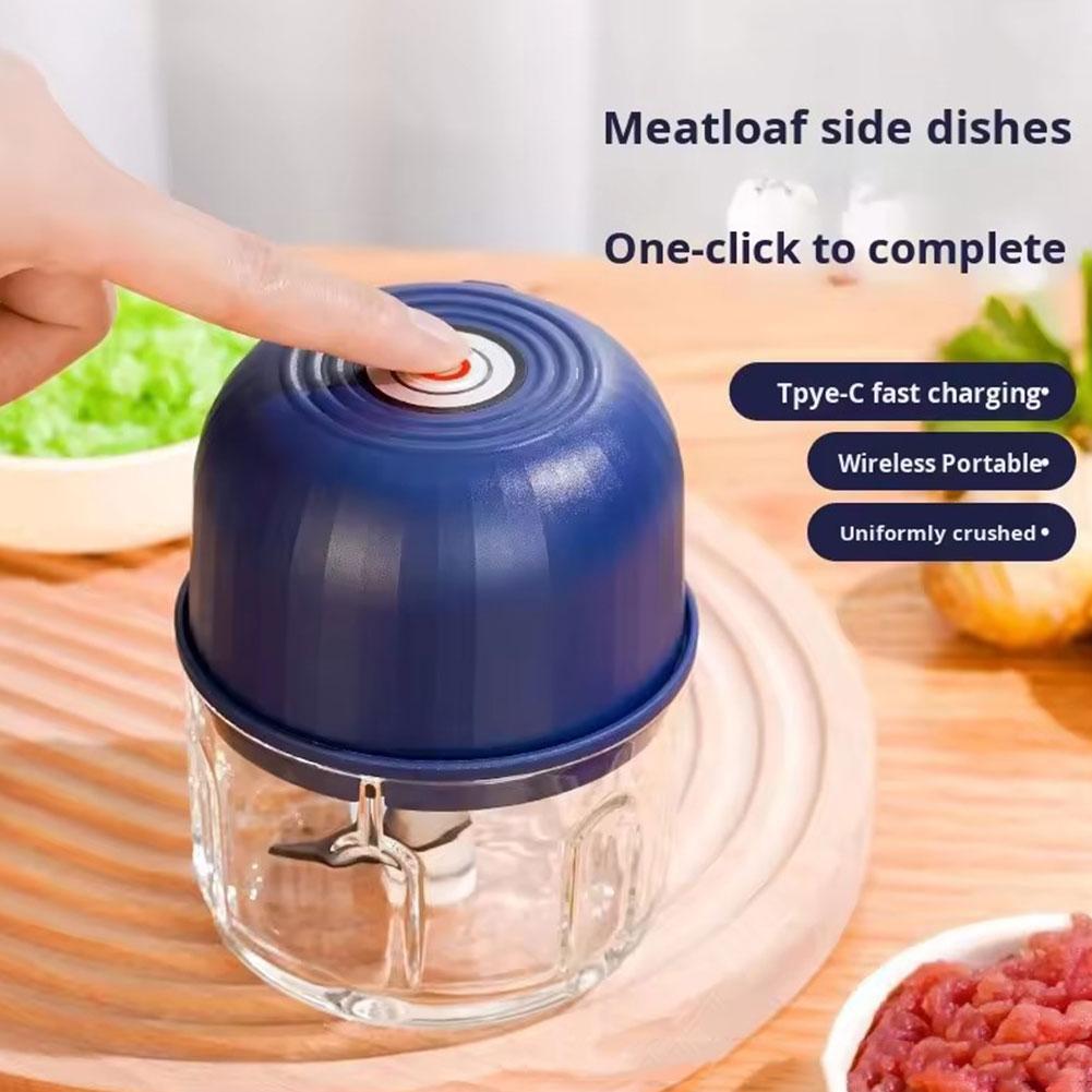 Kitchen Gadgets Electronic - Mini Elektrische Knoflookhakker Draagbare USB Oplaadbare