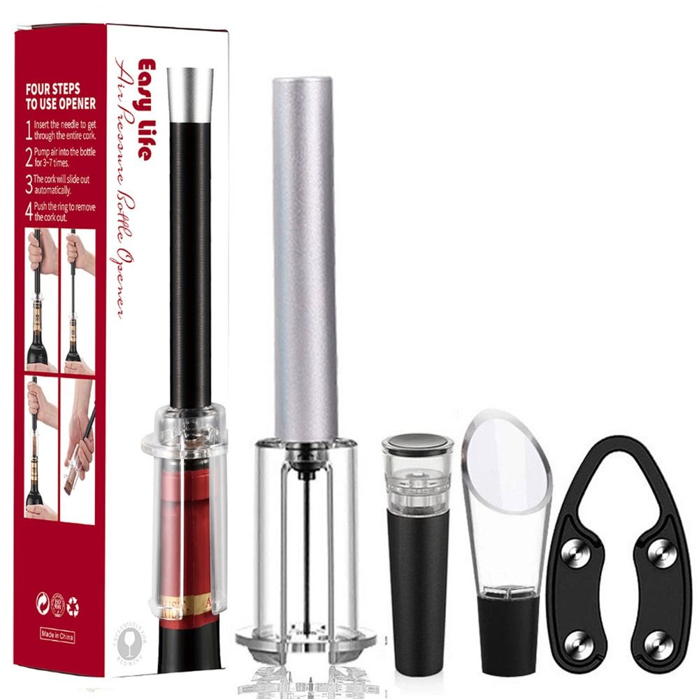Kitchen Gadgets For Seniors - Baraccessoires Wijnflesopener Set Aluminiumlegering ABS Luchtpomp