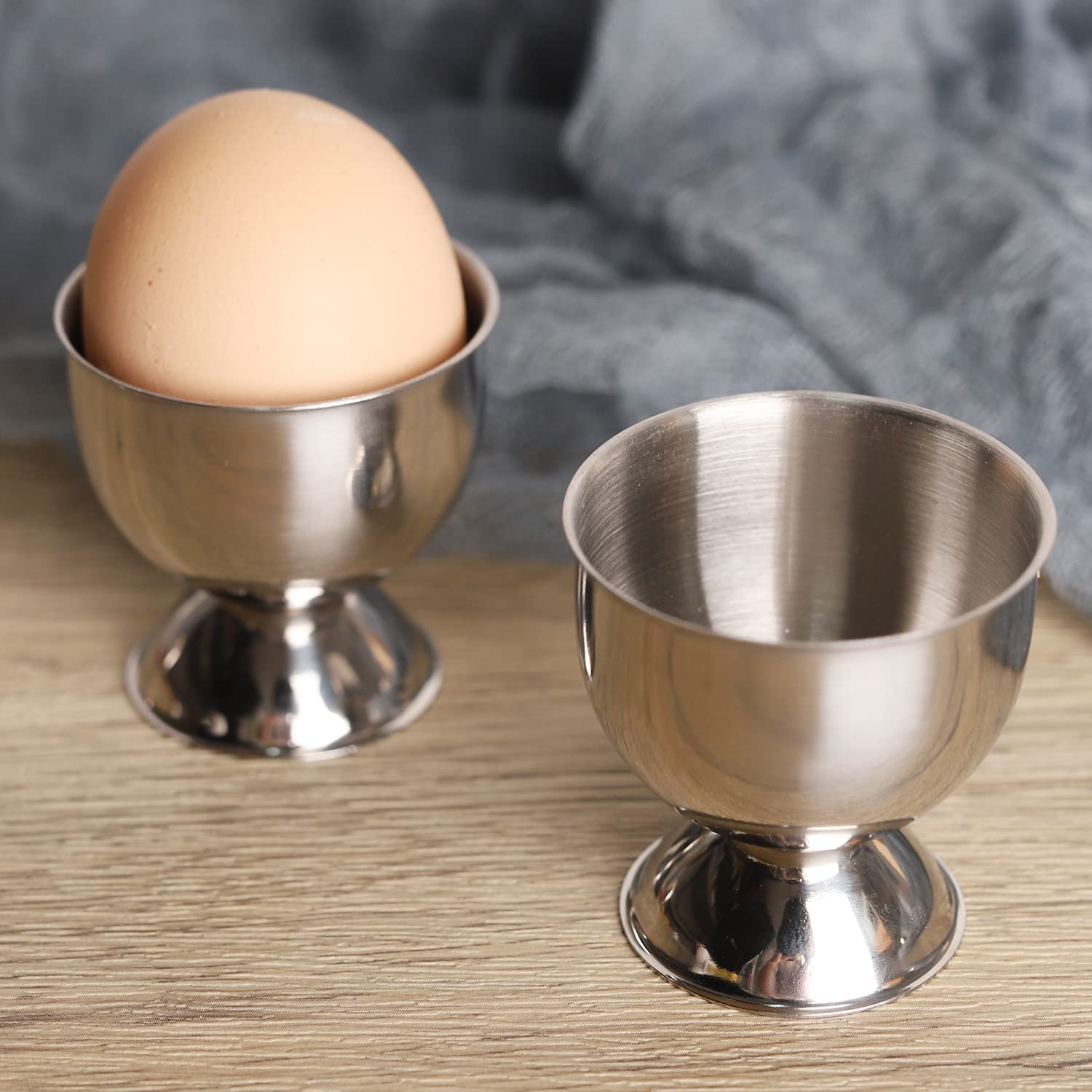 Kitchen Gadgets To Gift - Roestvrijstalen Eierdopjes Set Hard Zacht Gekookt