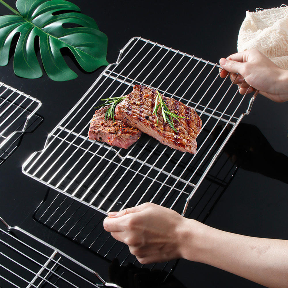 Kitchen Gadgets Latest - Roestvrijstalen barbecuegaasmat Herbruikbare hittebestendigheid BBQ-baknet Pad