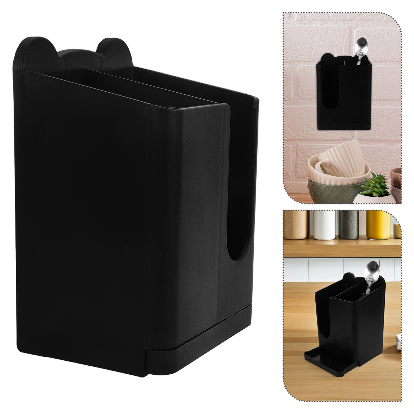 Kitchen Utensil Holder - 2-delige wandgemonteerde houder voor eetstokjes en