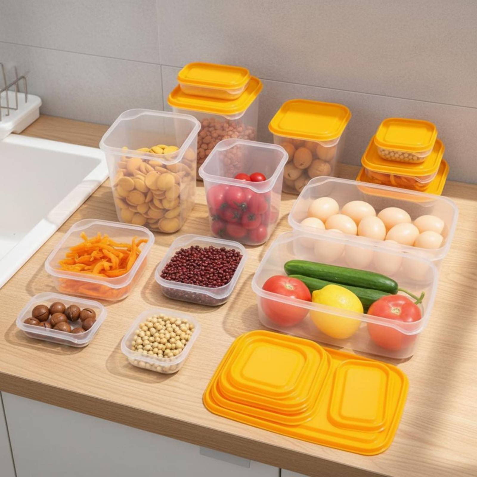 17-delige koelkast opbergbox s - Food Storage Containers recensie en prijs