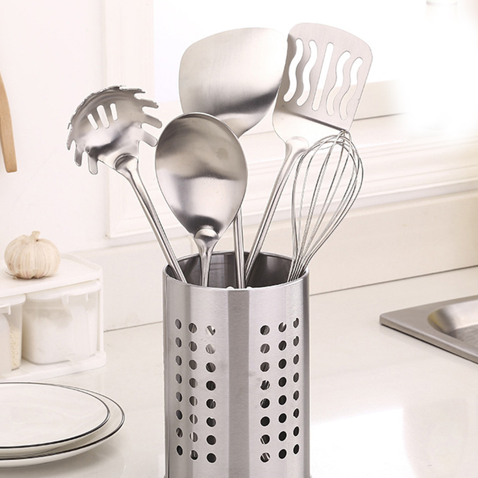 1Set roestvrijstalen eetstokje - Kitchen Utensil Holder recensie en prijs
