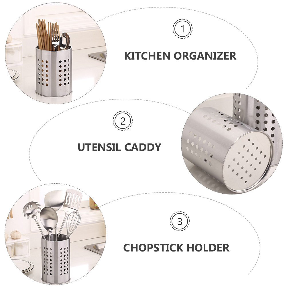 1Set roestvrijstalen eetstokje - Kitchen Utensil Holder recensie en prijs