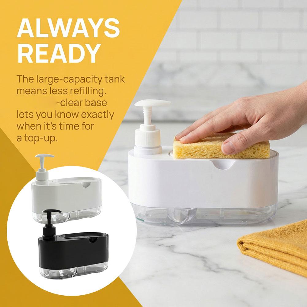 Automatische afwasmiddel dispe - Kitchen Gadgets Dispenser Brush Holder recensie en prijs