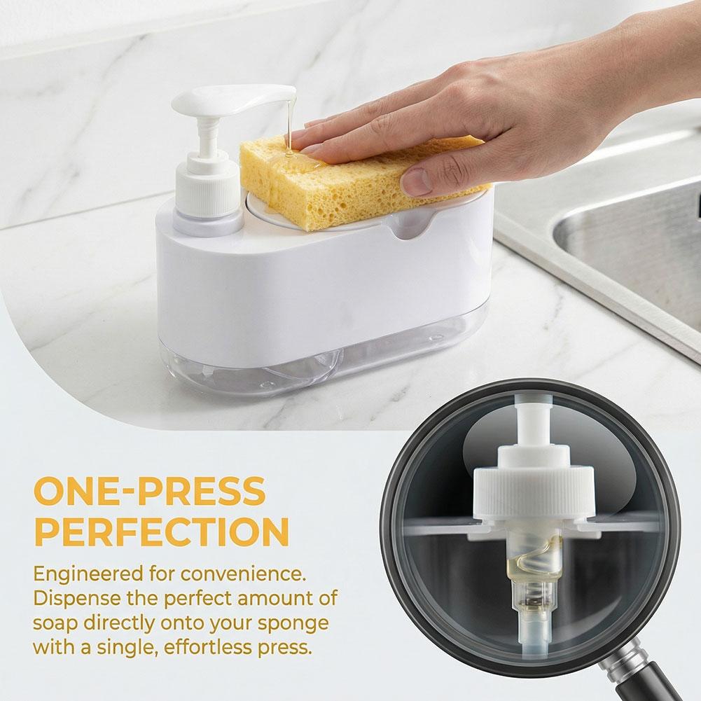Automatische afwasmiddel dispe - Kitchen Gadgets Dispenser Brush Holder recensie en prijs