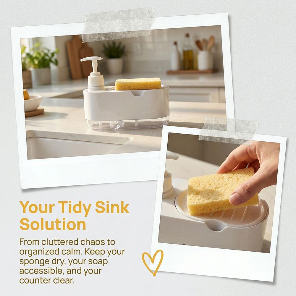 Automatische afwasmiddel dispe - Kitchen Gadgets Dispenser Brush Holder recensie en prijs