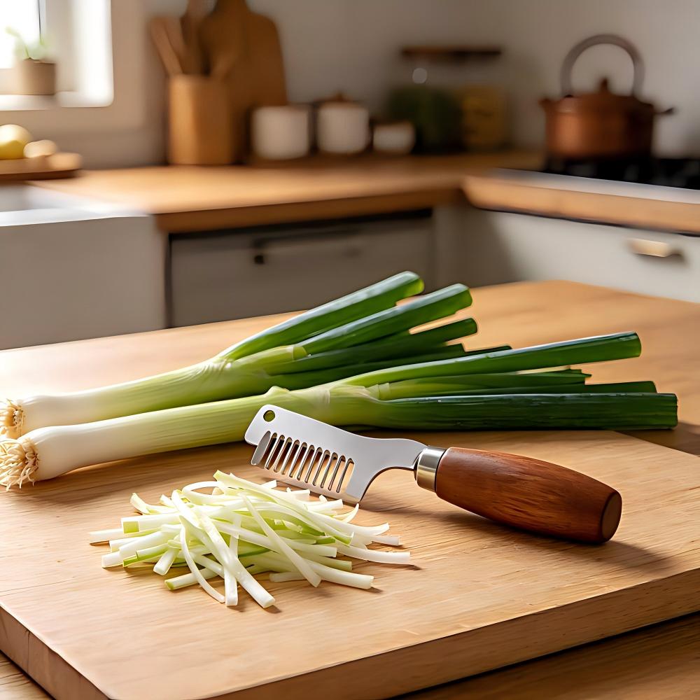 Roestvrijstalen groene uiensni - Kitchen Gadgets Green recensie en prijs
