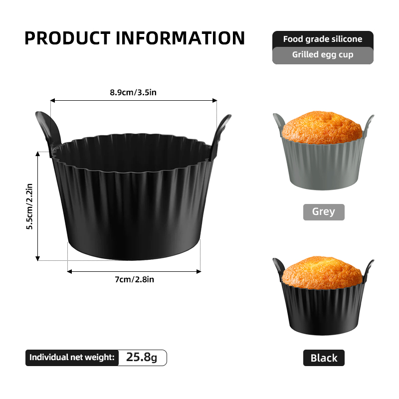 4 stuks/6 stuks siliconen eier - Air Fryer Accessories recensie en prijs