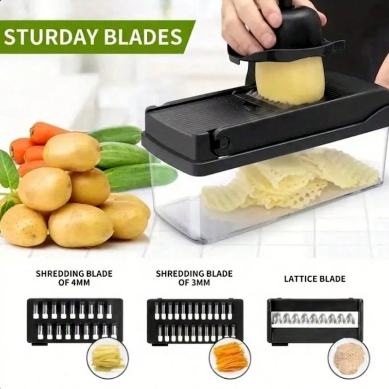 Zwarte Groentesnijder 16 in 1  - Kitchen Gadgets Vegetable Chopper recensie en prijs