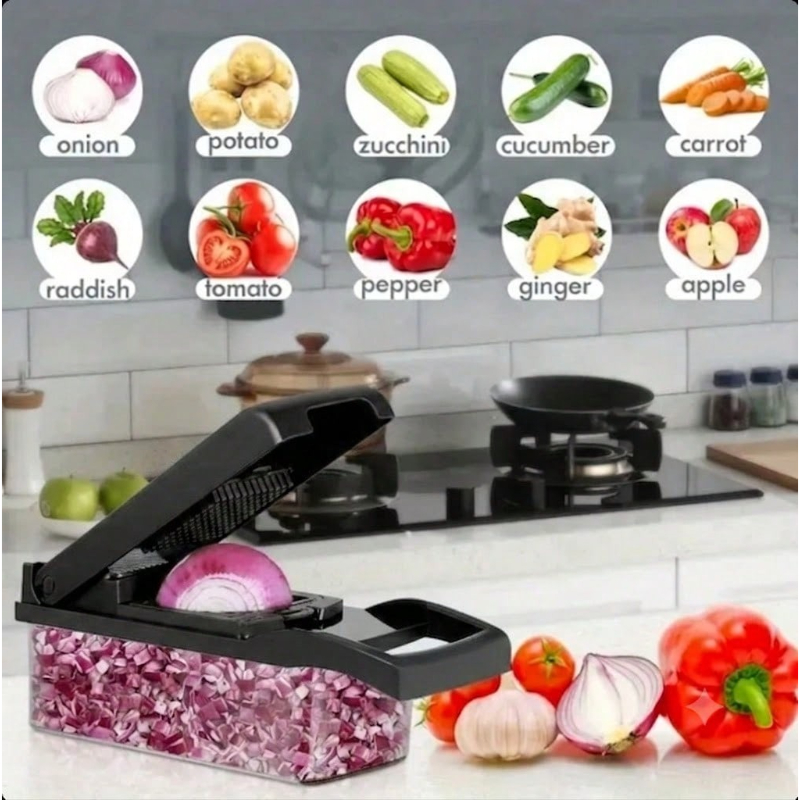Zwarte Groentesnijder 16 in 1  - Kitchen Gadgets Vegetable Chopper recensie en prijs