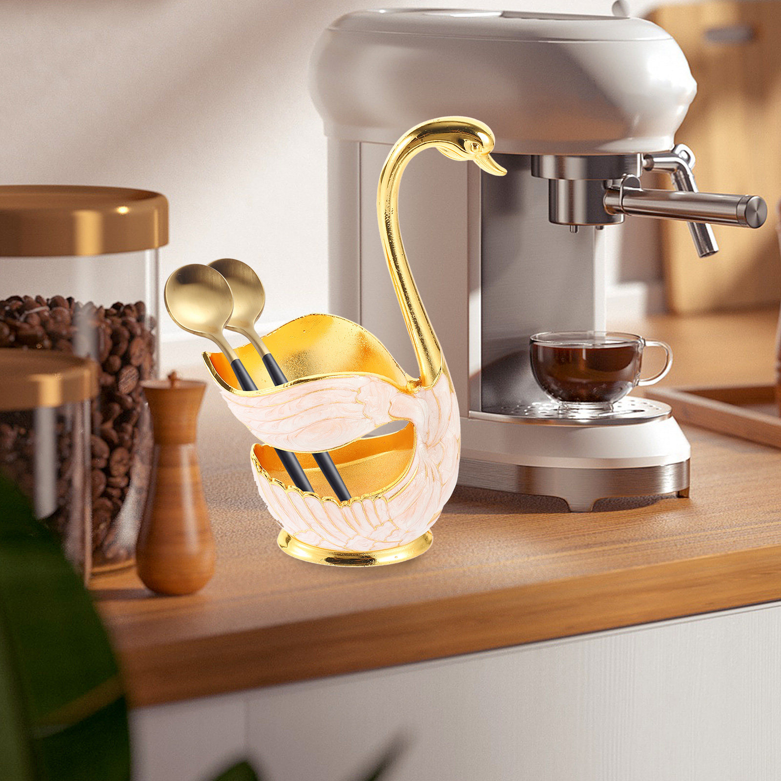 Zwanenvormige lepelhouder, mul - Kitchen Utensil Holder recensie en prijs
