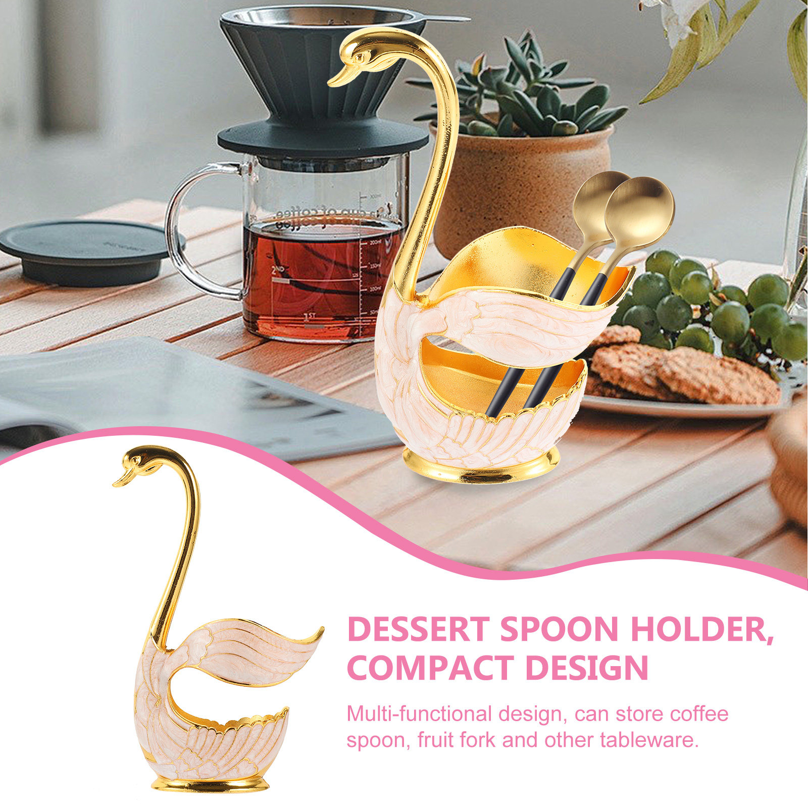 Zwanenvormige lepelhouder, mul - Kitchen Utensil Holder recensie en prijs