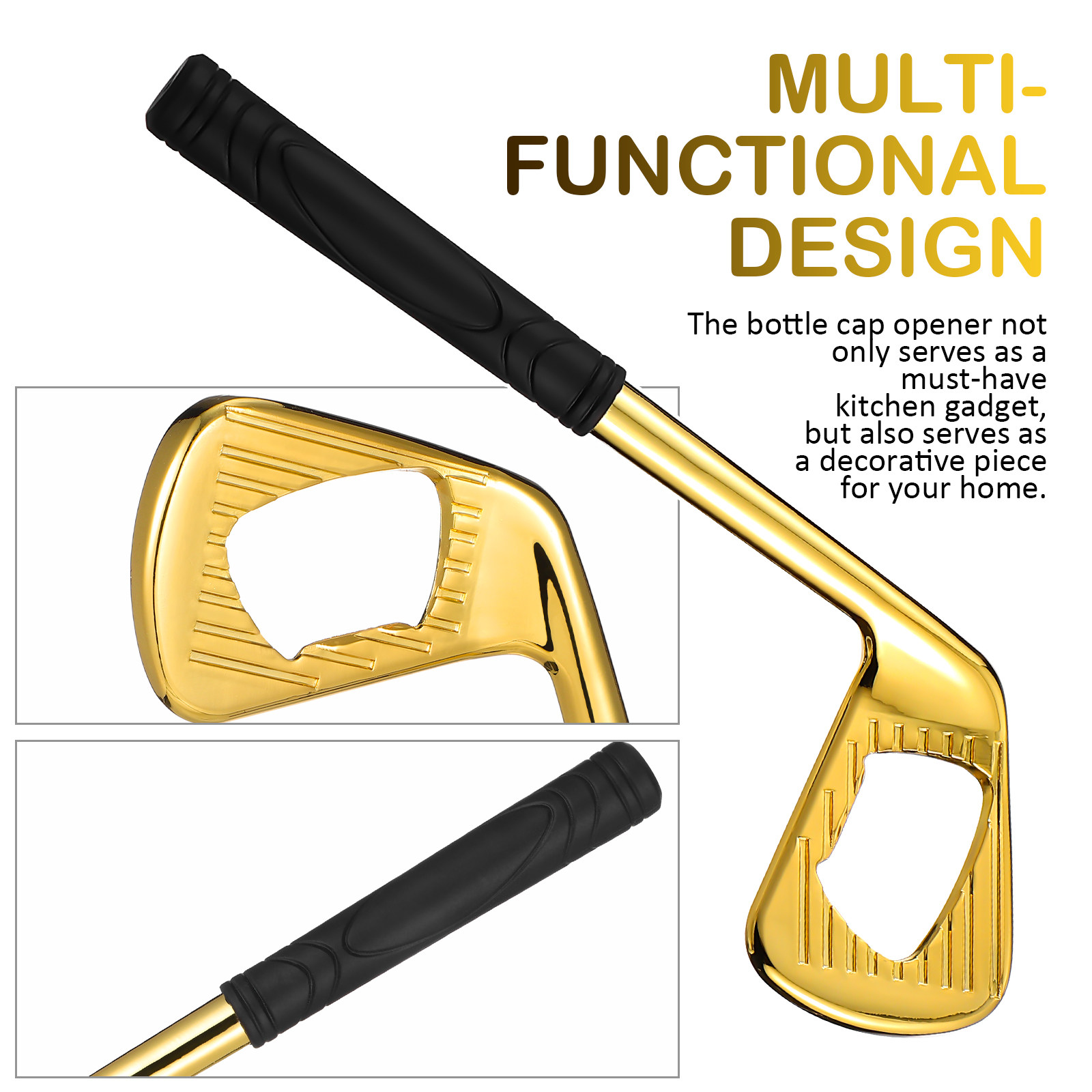 Golfclub flesopener van metaal - Kitchen Gadgets Club recensie en prijs