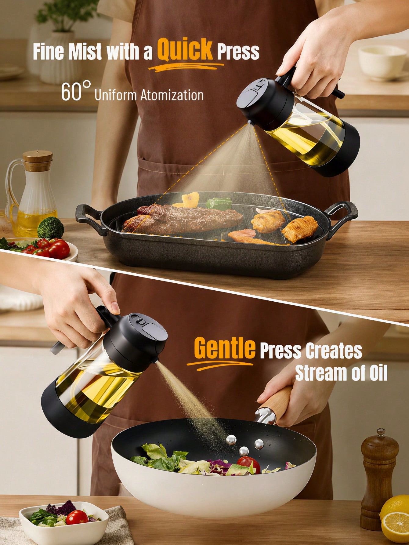 2 stuks 2-in-1 oliespuit & gie - Kitchen Gadgets You Must Have recensie en prijs