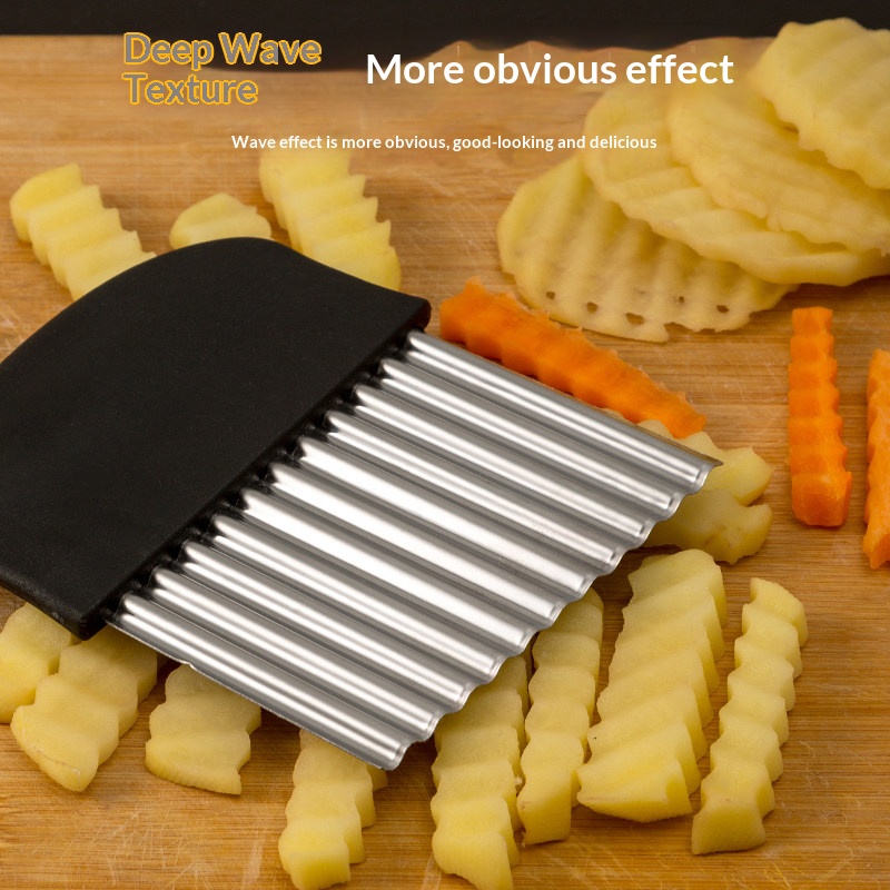 RVS gegolfde aardappelmes, fri - Kitchen Gadgets Vegetable Chopper recensie en prijs