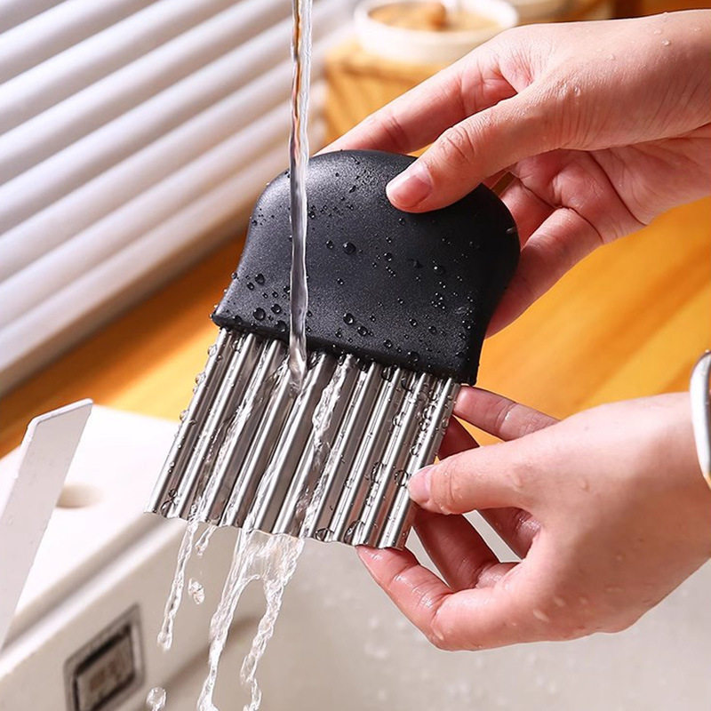 RVS gegolfde aardappelmes, fri - Kitchen Gadgets Vegetable Chopper recensie en prijs